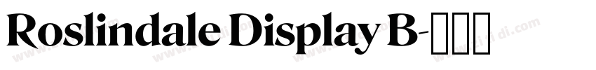 Roslindale Display B字体转换 Roslindale Display B字体转换